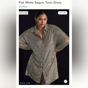 Anthropology sparkle tunic dress